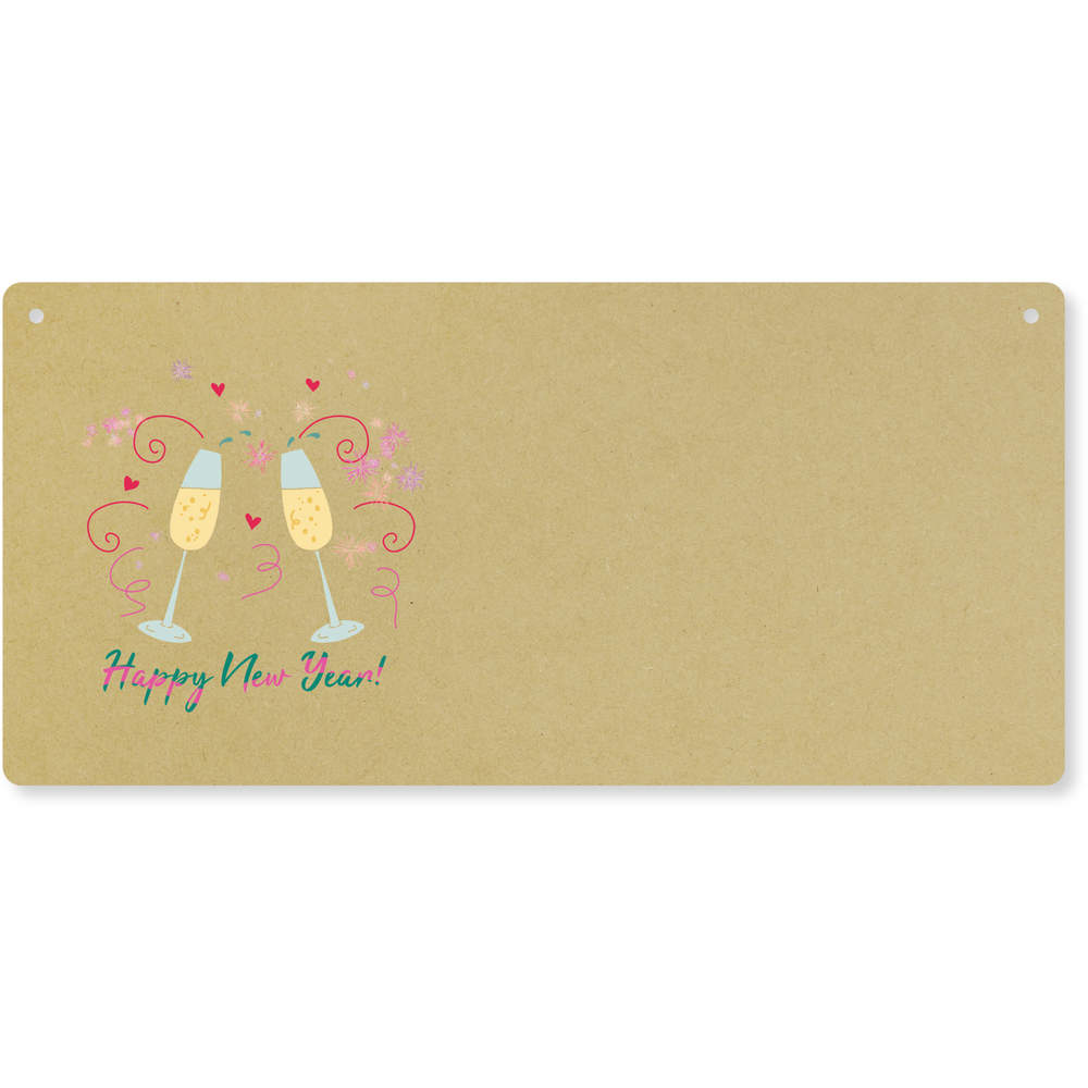 'Happy New Year' Large Wooden Wall Plaque / Door Sign (DP00059167)