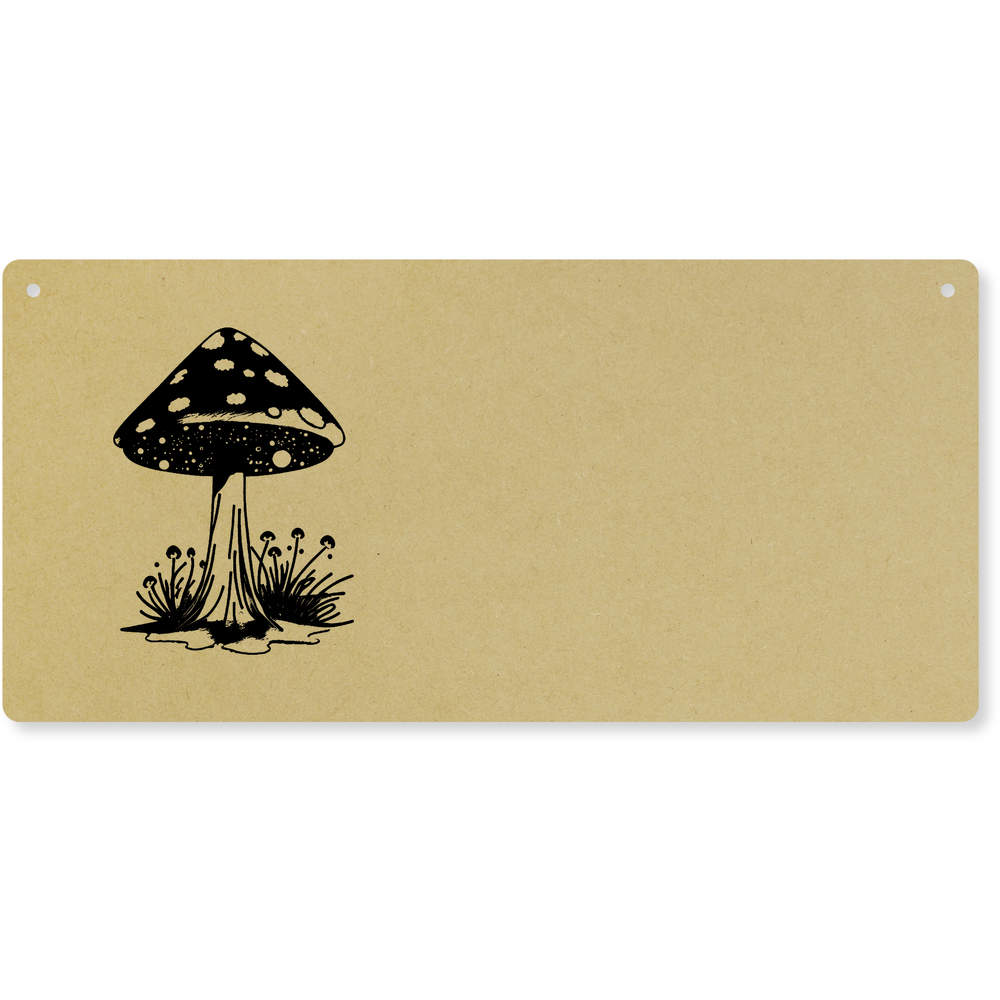 'Mystical Toadstool' Large Wooden Wall Plaque / Door Sign (DP00059893)