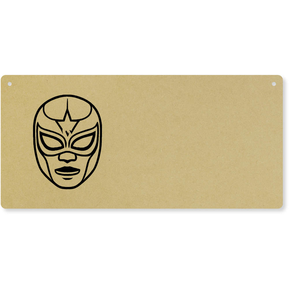 'Lucha Libre Mask' Large Wooden Wall Plaque / Door Sign (DP00060144)