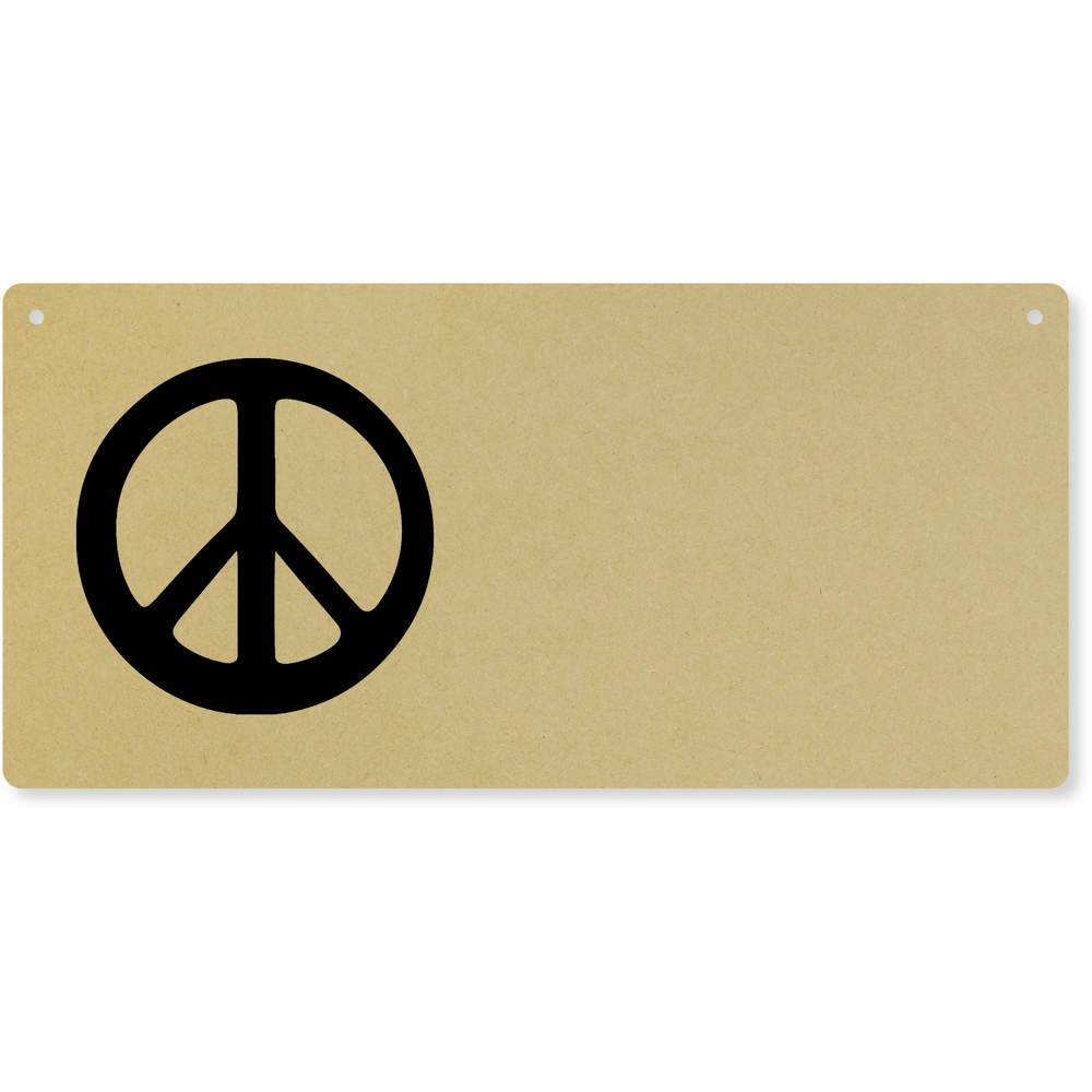 'Peace Sign' Large Wooden Wall Plaque / Door Sign (DP00060565)