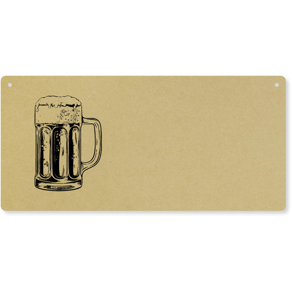 'Beer Mug' Large Wooden Wall Plaque / Door Sign (DP00062070)