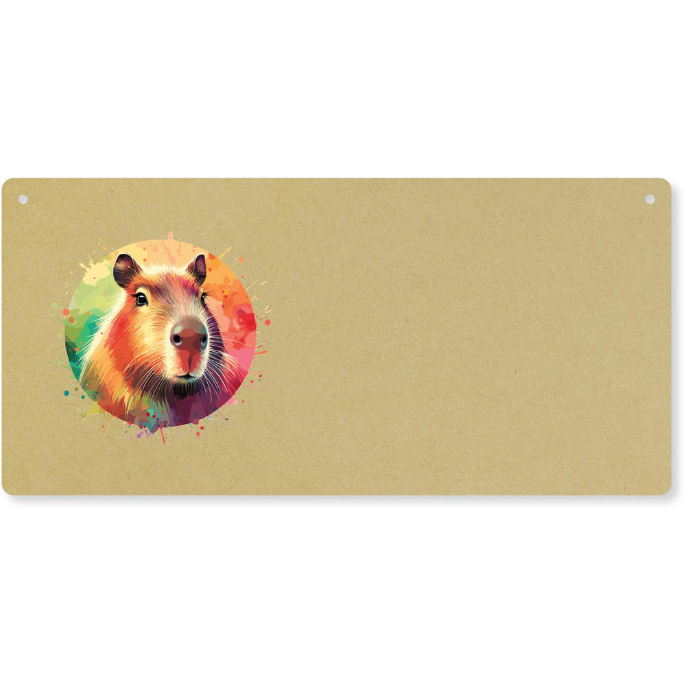 'Capybara' Large Wooden Wall Plaque / Door Sign (DP00062453)