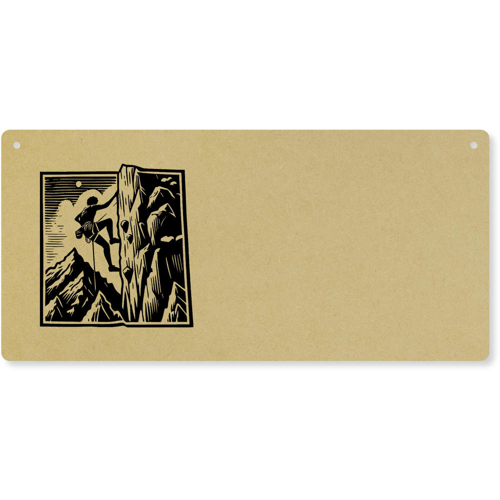 'Mountain Rock Climbing' Large Wooden Wall Plaque / Door Sign (DP00062592)