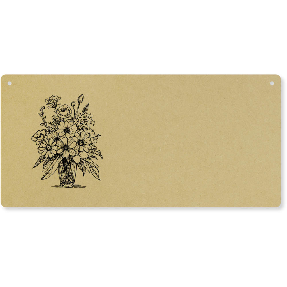 'Bouquet Of Flowers ' Large Wooden Wall Plaque / Door Sign (DP00062991)