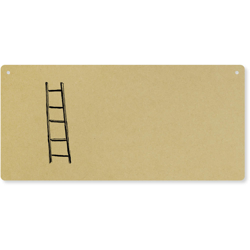 'Wooden Ladder' Large Wooden Wall Plaque / Door Sign (DP00063176)