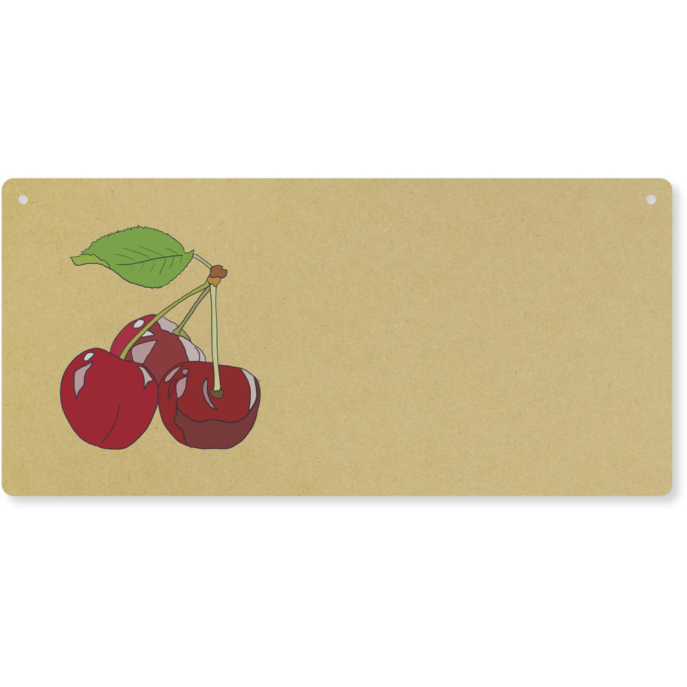 'Three Cherries ' Large Wooden Wall Plaque / Door Sign (DP00064033)