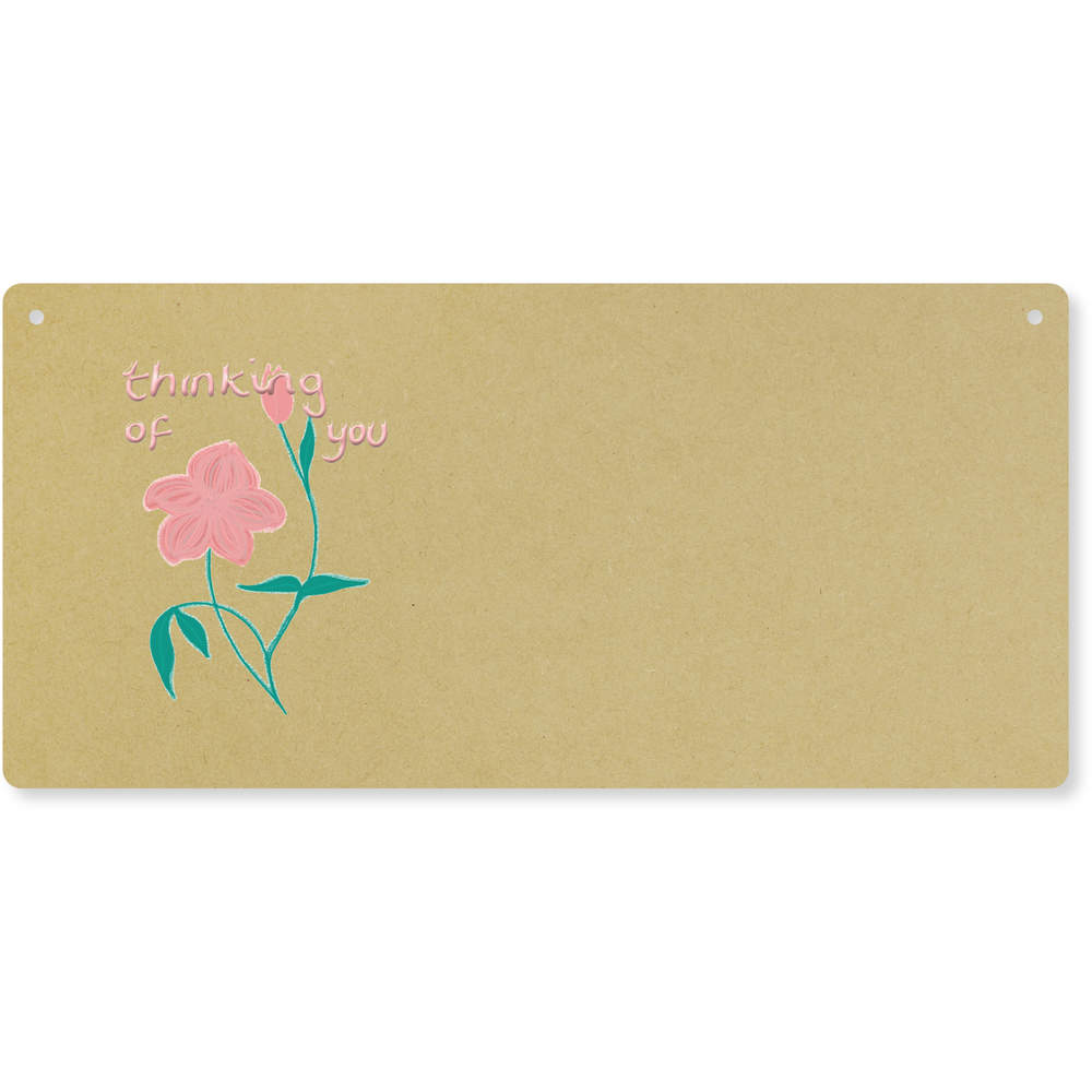 'Thinking Of You' Large Wooden Wall Plaque / Door Sign (DP00064271)