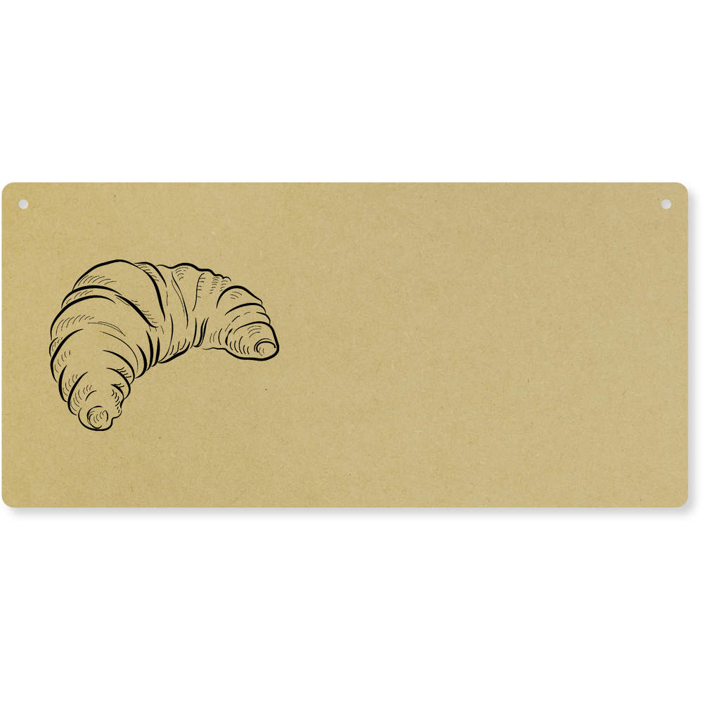 'Croissant' Large Wooden Wall Plaque / Door Sign (DP00064894)