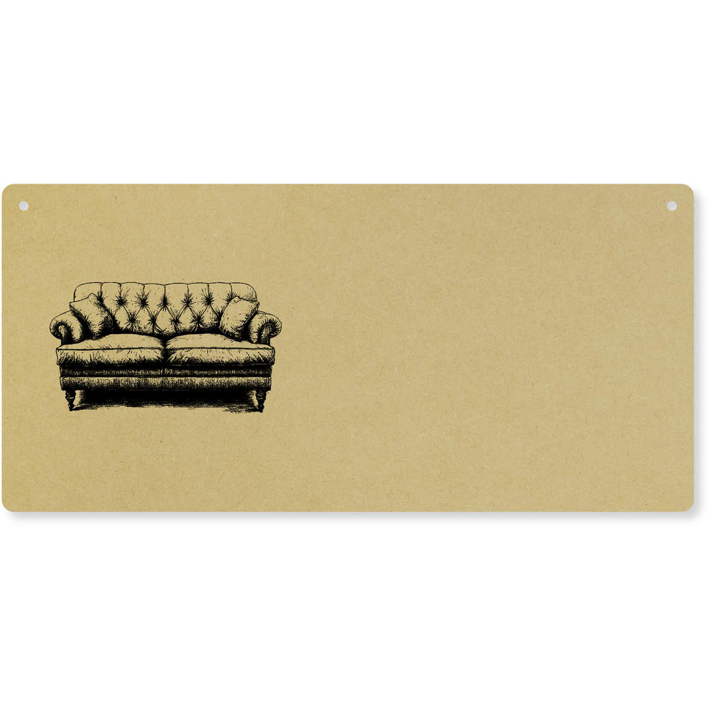 'Antique Sofa' Large Wooden Wall Plaque / Door Sign (DP00066303)