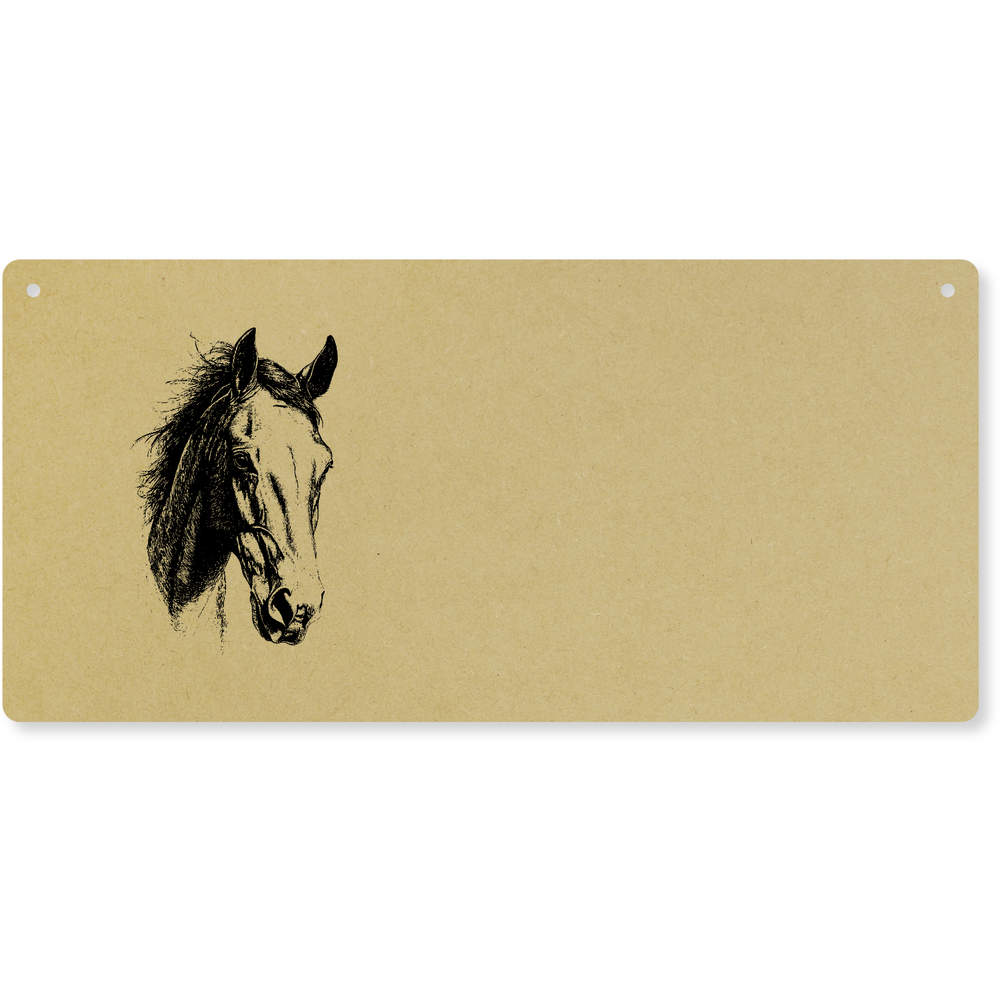 'Horse Portrait' Large Wooden Wall Plaque / Door Sign (DP00066530)