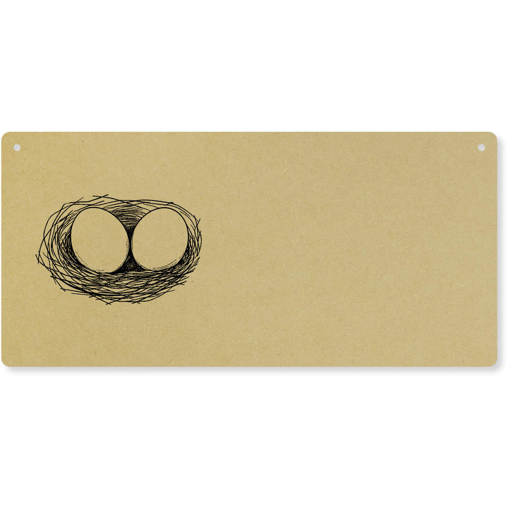 'Bird Nest' Large Wooden Wall Plaque / Door Sign (DP00066565)