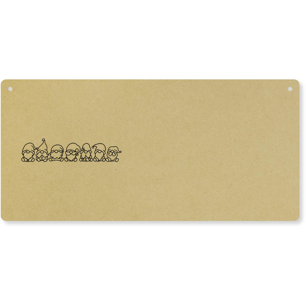 'Line of Gonks' Large Wooden Wall Plaque / Door Sign (DP00066566)