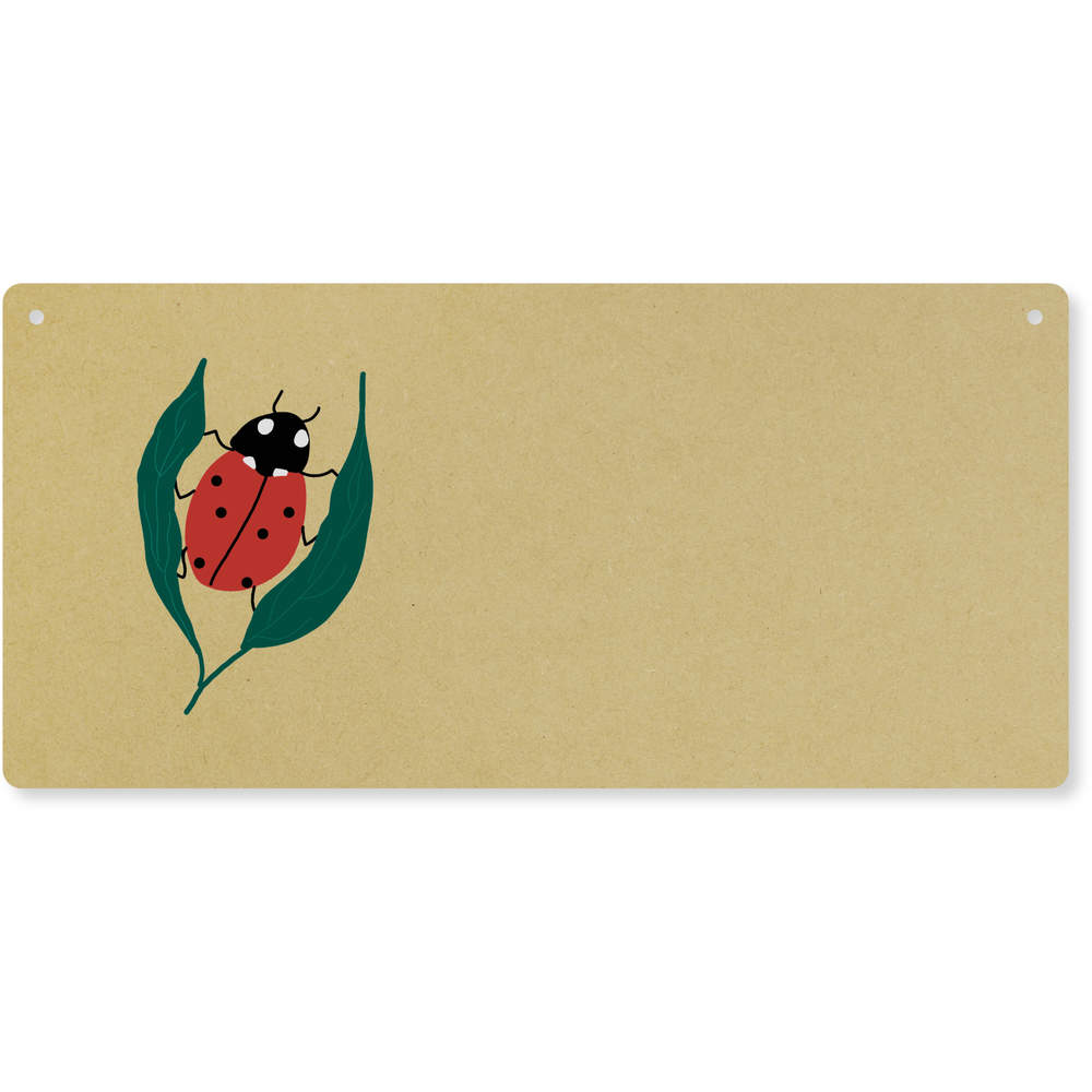 'A Ladybird Between The Leaves ' Large Wooden Wall Plaque / Door Sign (DP00066622)