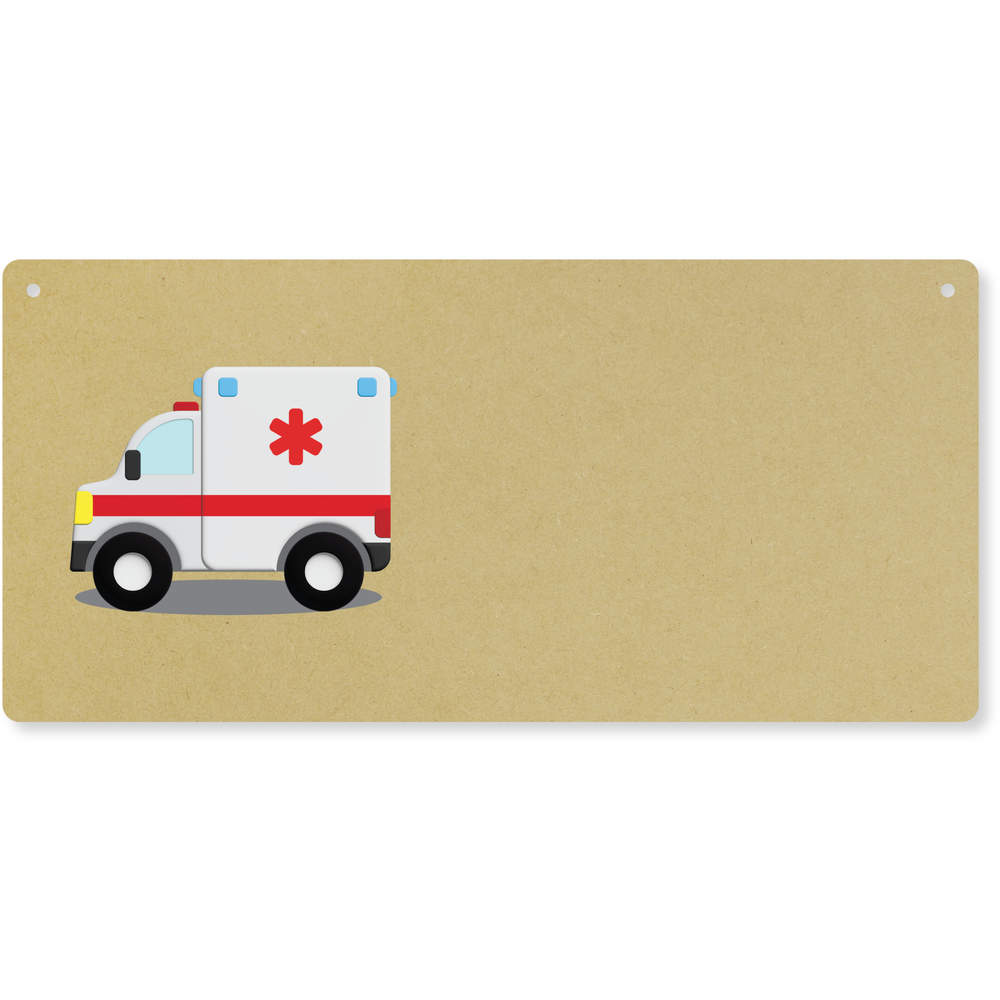 'Ambulance Toy' Large Wooden Wall Plaque / Door Sign (DP00066624)