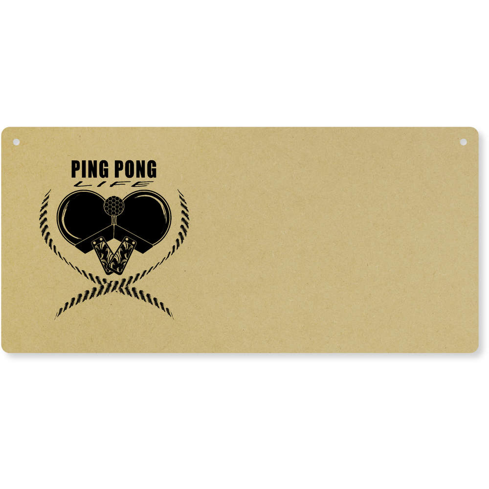 'The Heart of Table Tennis' Large Wooden Wall Plaque / Door Sign (DP00066797)