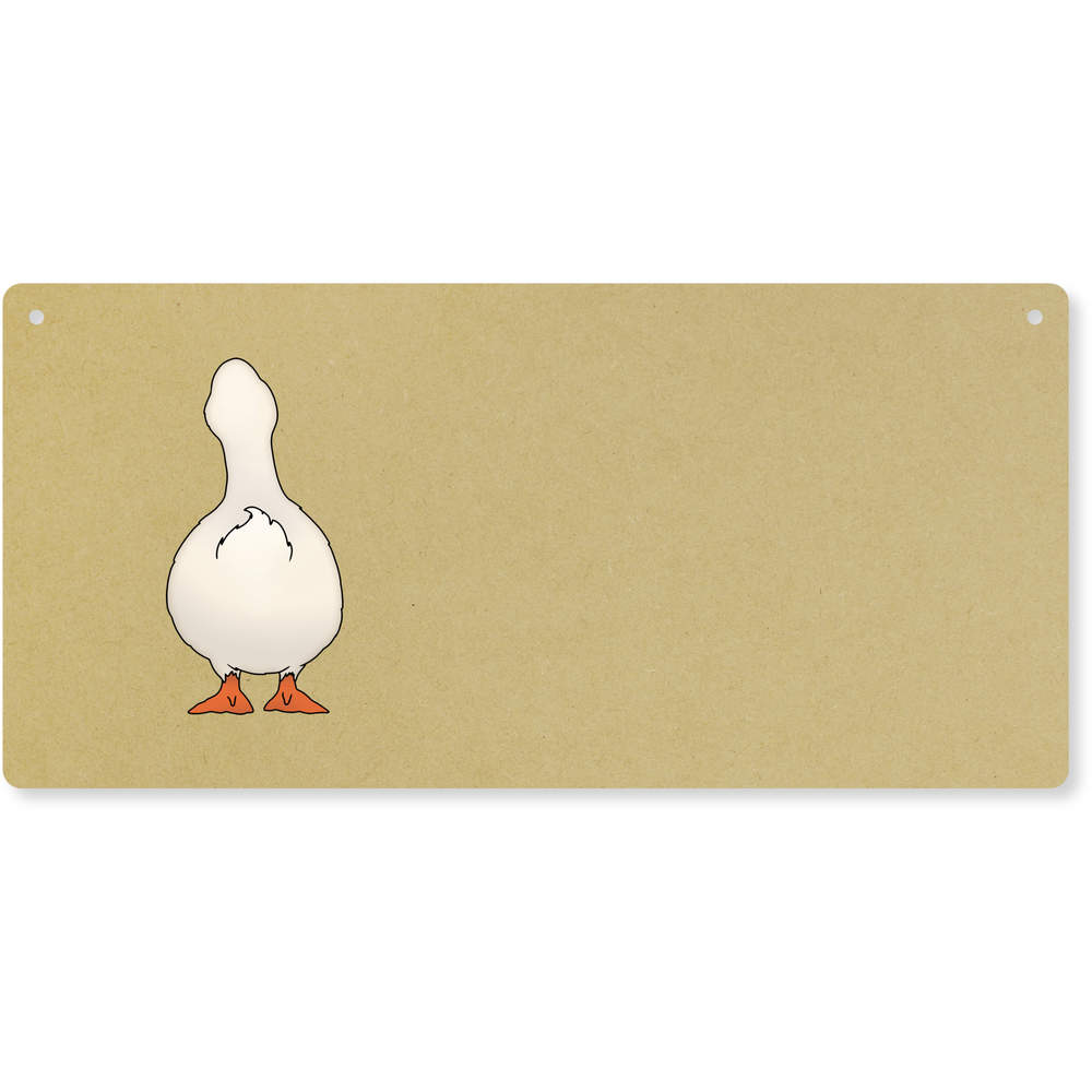 'Duck Bottom' Large Wooden Wall Plaque / Door Sign (DP00067134)
