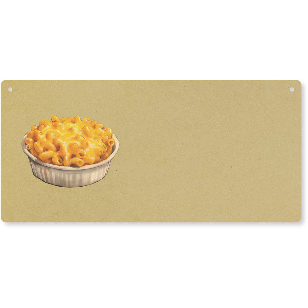 'Macaroni and Cheese' Large Wooden Wall Plaque / Door Sign (DP00067406)