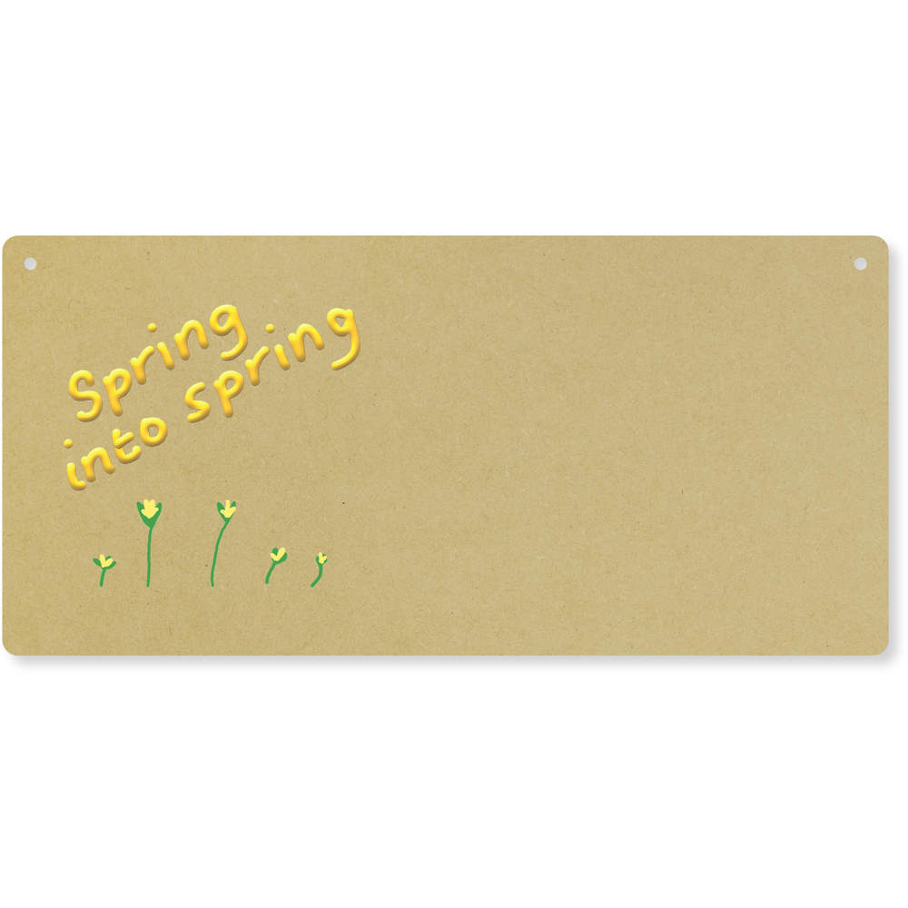 'Spring Into Spring' Large Wooden Wall Plaque / Door Sign (DP00067446)