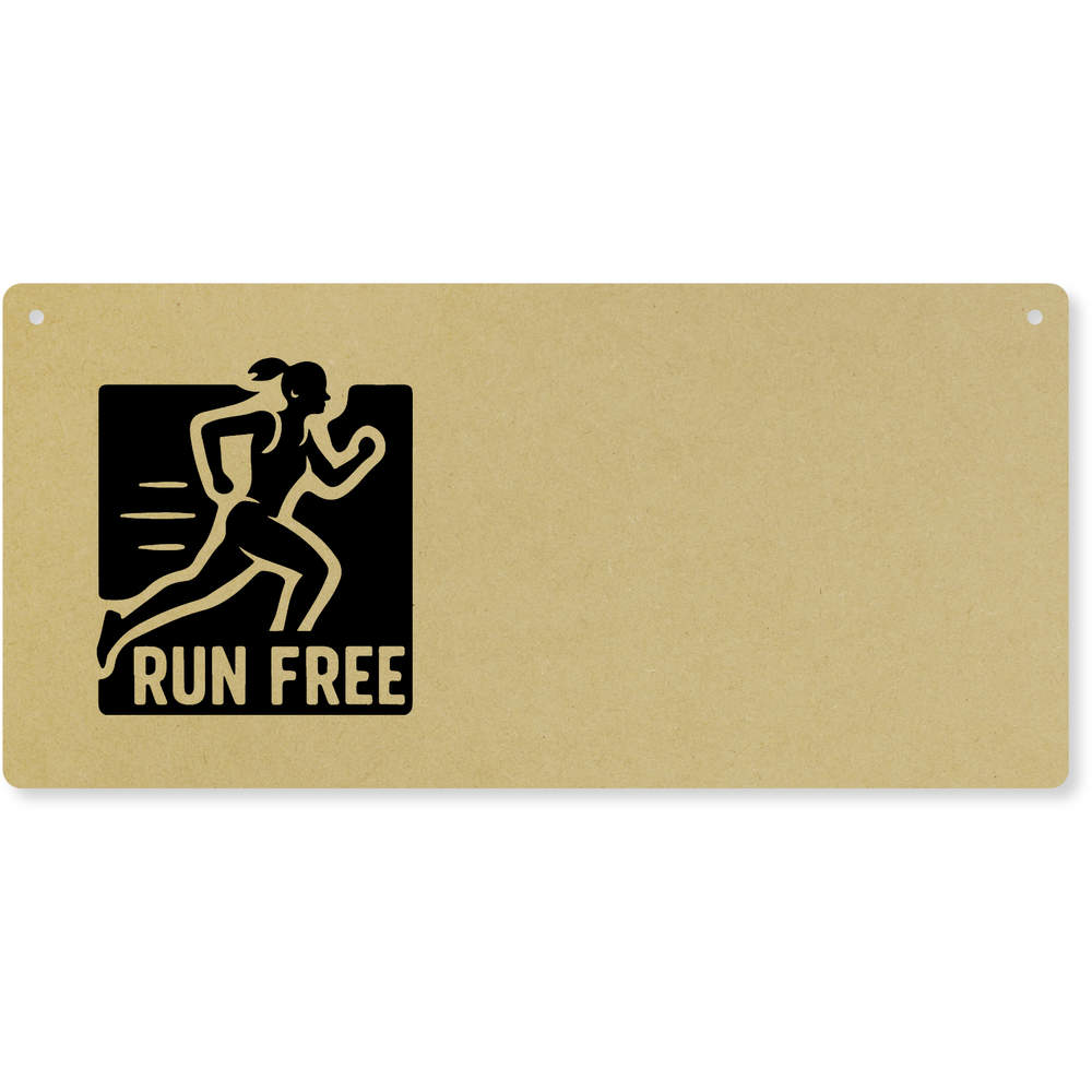 'Run Free Runner' Large Wooden Wall Plaque / Door Sign (DP00069706)