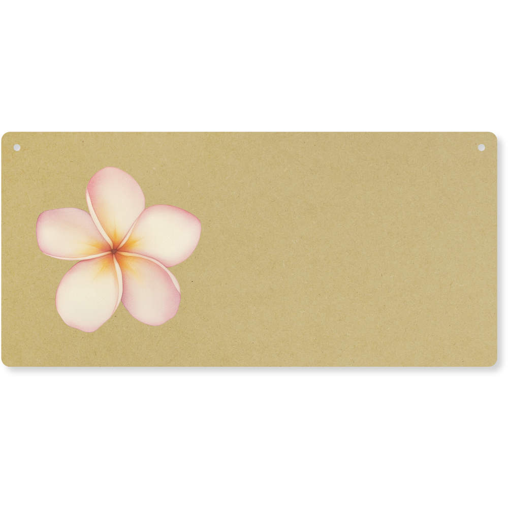 'Tropical Frangipani Flower' Large Wooden Wall Plaque / Door Sign (DP00069881)