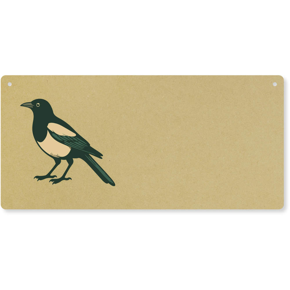 'Standing Magpie' Large Wooden Wall Plaque / Door Sign (DP00070095)