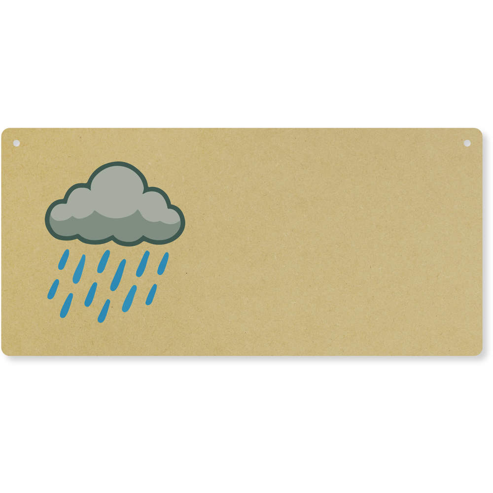 'Rain Cloud' Large Wooden Wall Plaque / Door Sign (DP00070944)