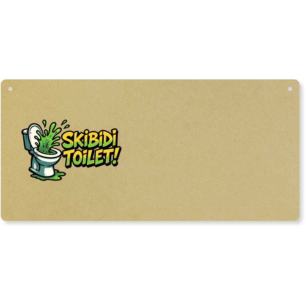 'Skibidi Toilet!' Large Wooden Wall Plaque / Door Sign (DP00071438)