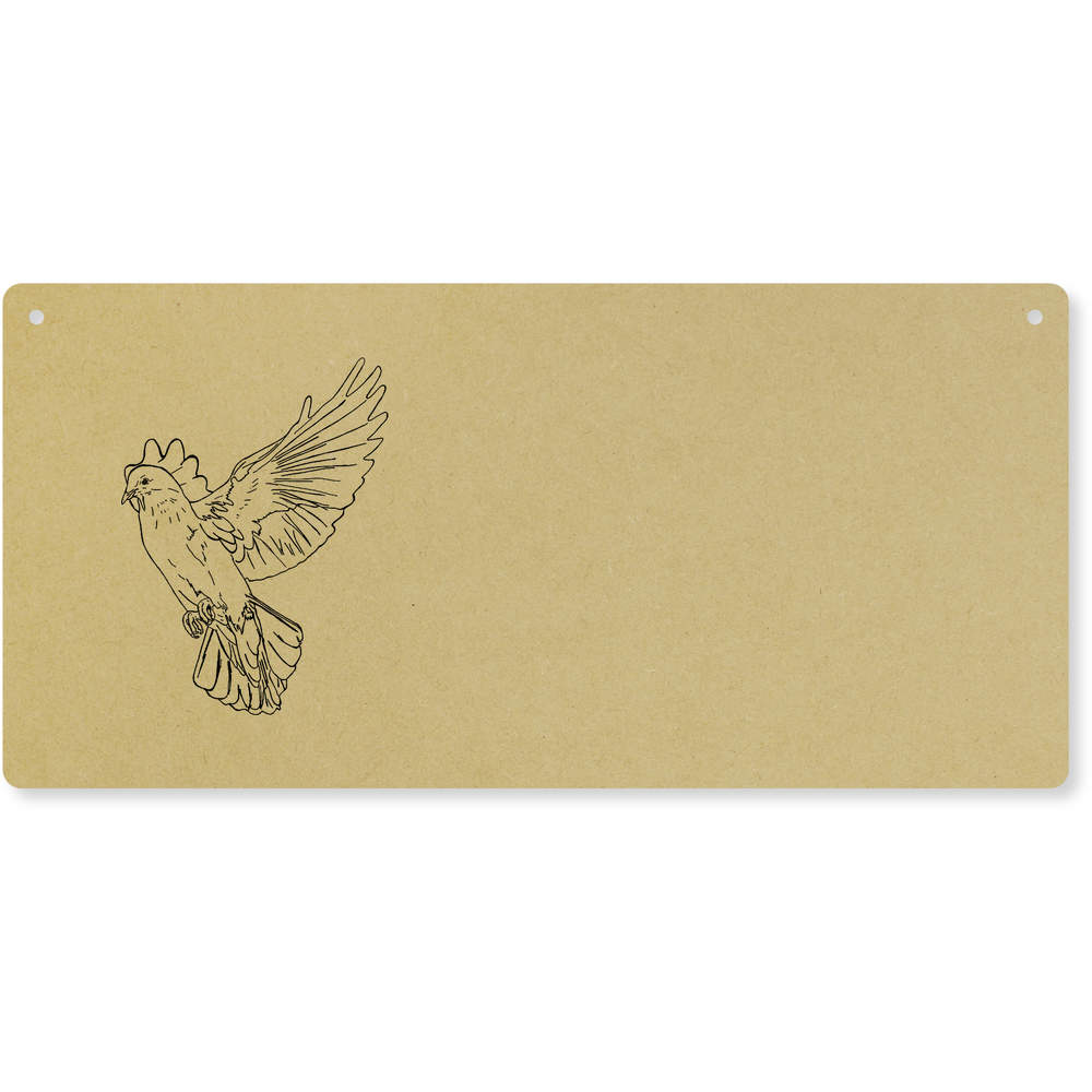 'Dove ' Large Wooden Wall Plaque / Door Sign (DP00071763)