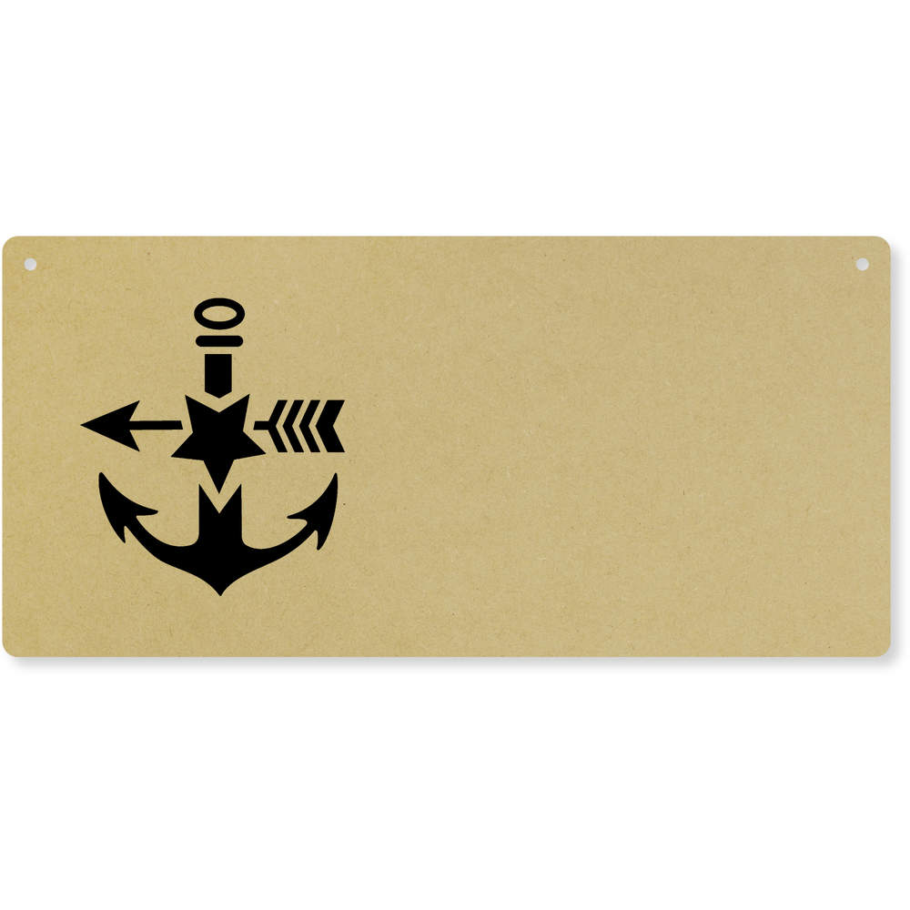 'Nautical Anchor & Star' Door Plaque / Wall Sign - Decorative Hanging Sign for Bedrooms, Homes, Offices and Gifts (DP00072646)