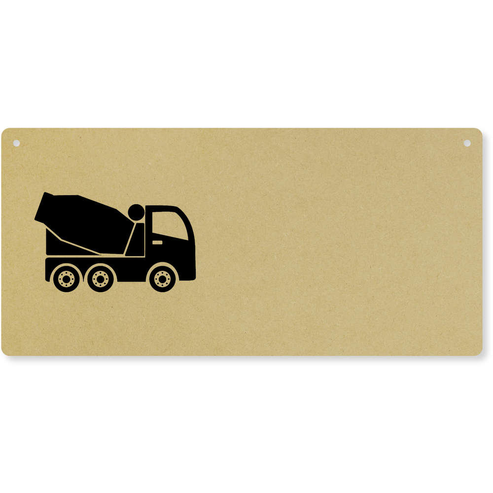 'Cement Delivery Truck' Large Wooden Wall Plaque / Door Sign (DP00075932)