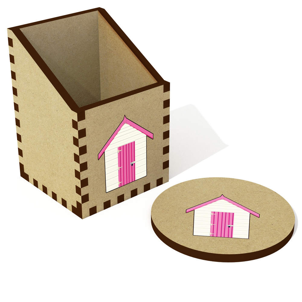 'Beach Hut' Desk Tidy / Pencil Holder (DT00065014)
