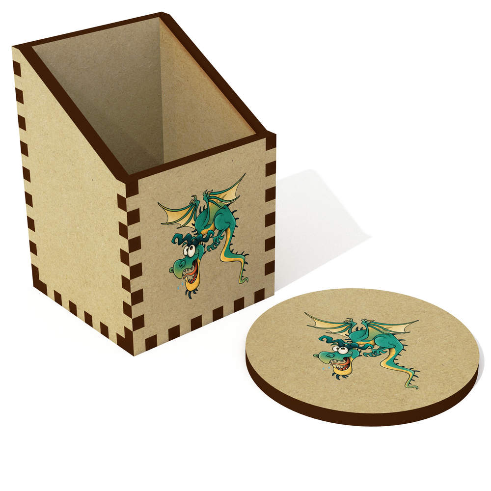 'Flying Green Dragon' Desk Tidy / Pencil Holder (DT00092462)