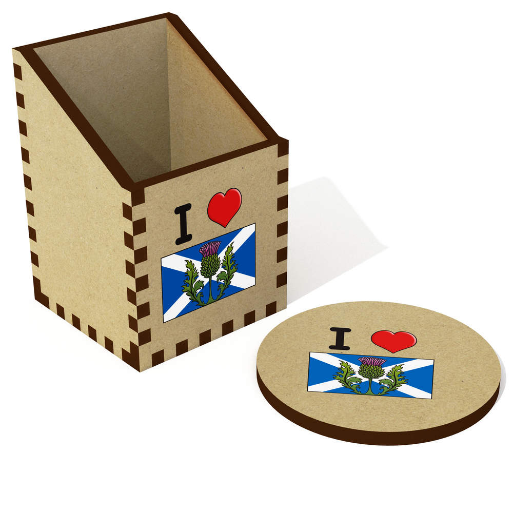 'I Love Scotland' Desk Tidy / Pencil Holder (DT00094863)