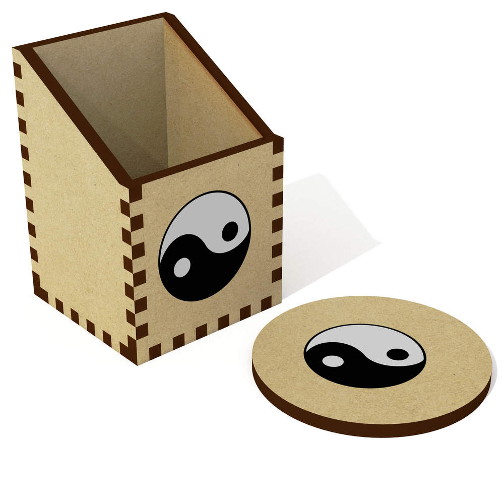 'Yin and Yang Icon' Desk Tidy / Pencil Holder (DT00107896)