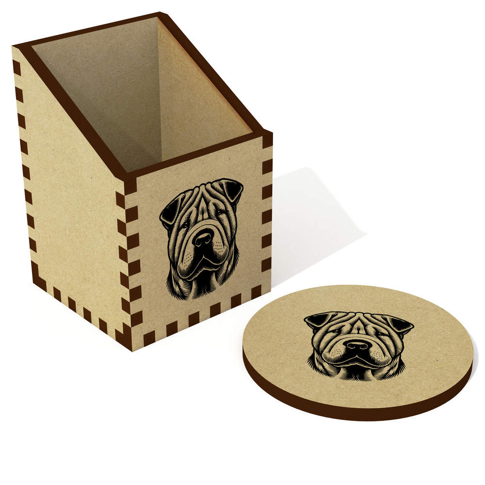 'Chinese Shar-Pei' Desk Tidy / Pencil Holder (DT00109357)