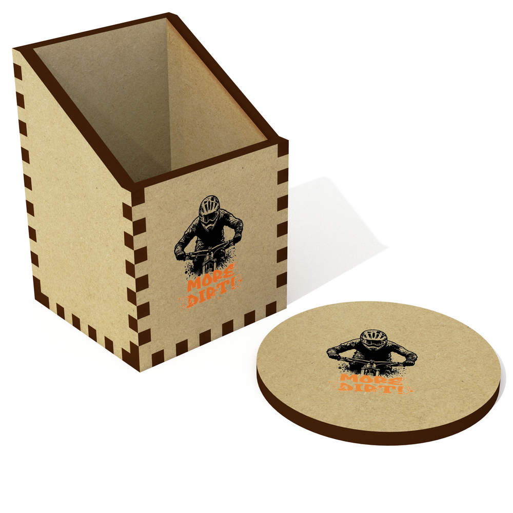'More Dirt! Mountain Biker' Desk Tidy / Pencil Holder (DT00109416)