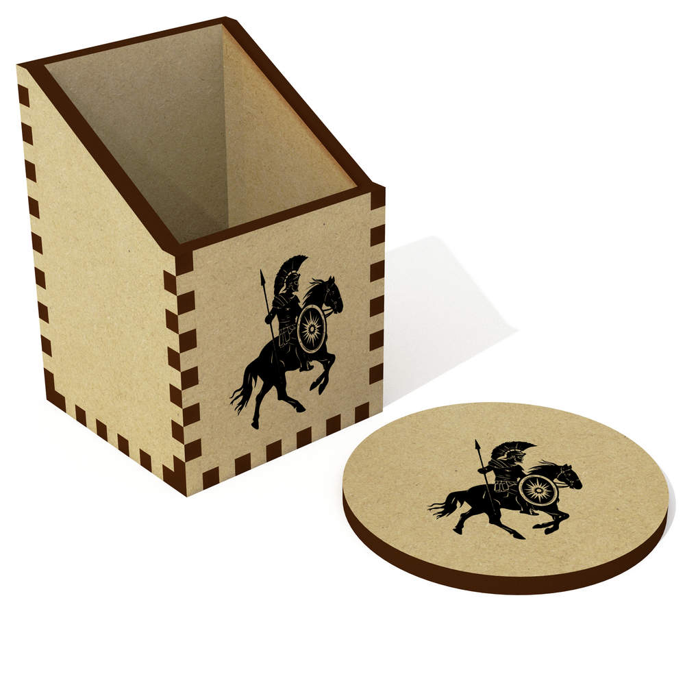 'Roman Soldier on Horseback' Desk Tidy / Pencil Holder (DT00109721)