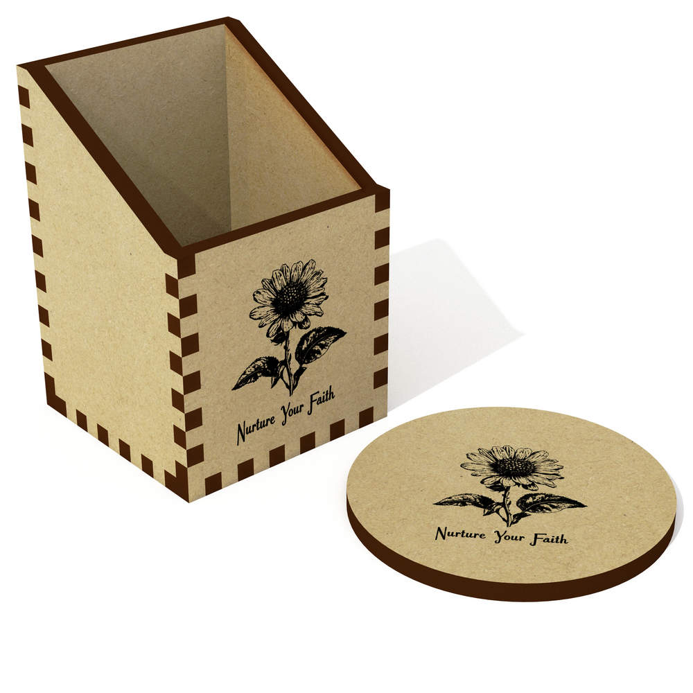 'Nurture Your Faith Daisy Flower' Desk Tidy / Pencil Holder (DT00109870)