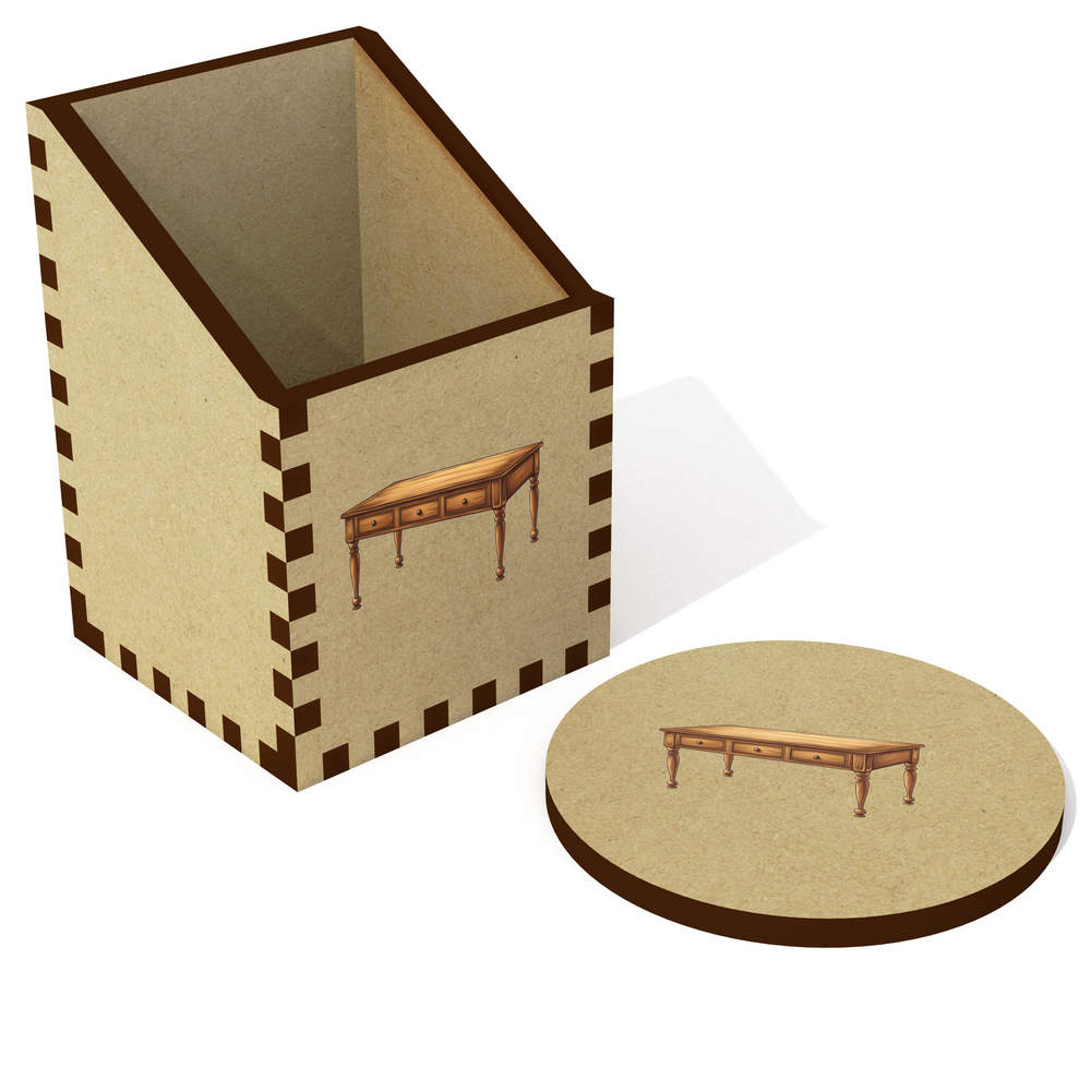'Antique Wooden Table' Desk Tidy / Pencil Holder (DT00113259)