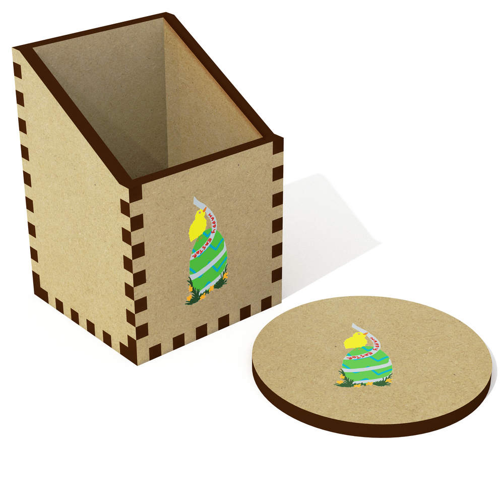 'Easter Chick With A Message ' Desk Tidy / Pencil Holder (DT00113318)