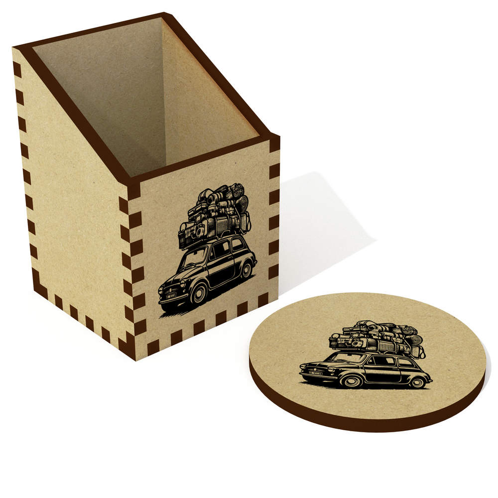 'Overloaded Camping Trip Car' Desk Tidy / Pencil Holder (DT00114155)