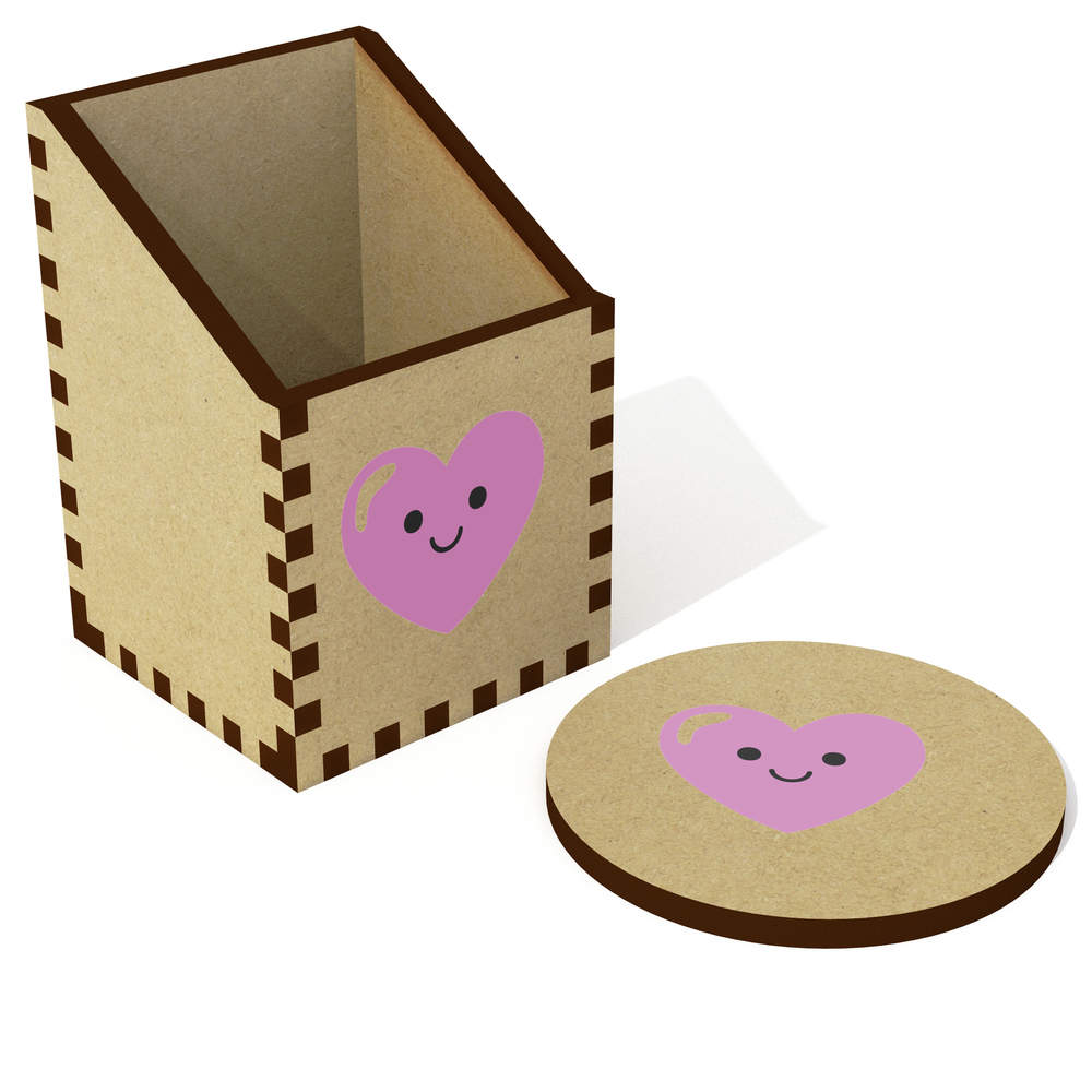 'Pink heart' Desk Tidy / Pencil Holder (DT00114164)