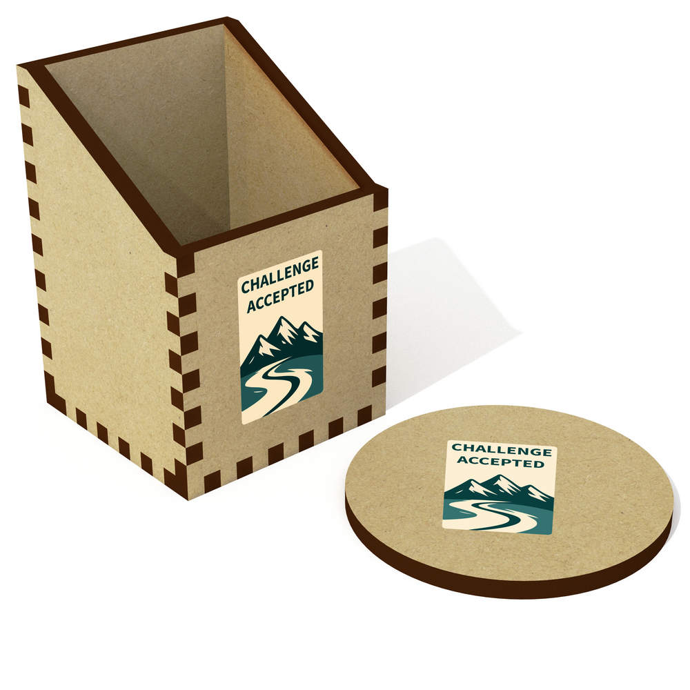 'Skiing Challenge Accepted' Desk Tidy / Pencil Holder (DT00115700)