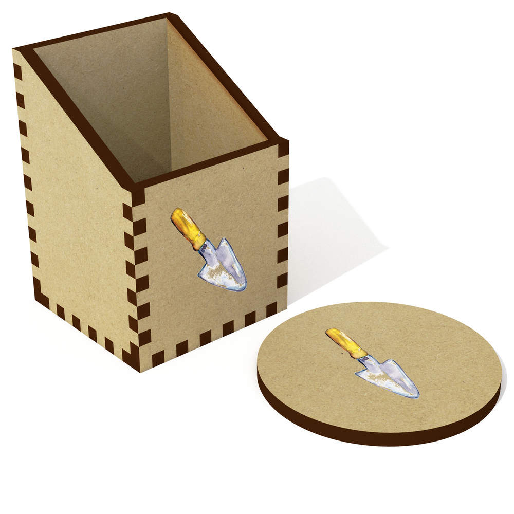 'Garden Trowel Watercolor Illustration' Desk Tidy / Pencil Holder (DT00117853)