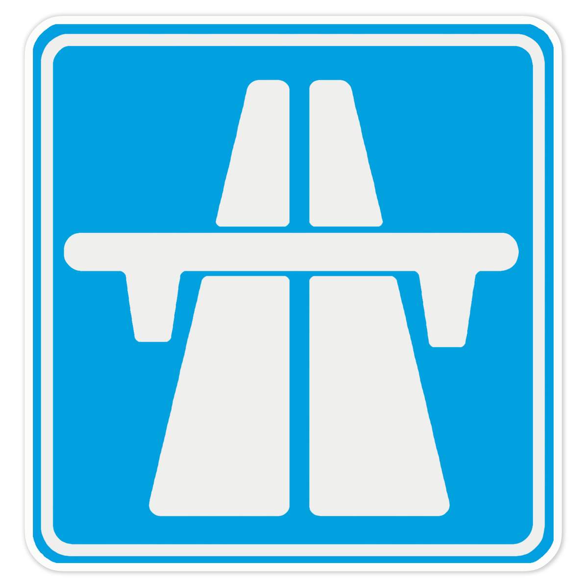 'Motorway Sign' White Premium Vinyl Decal Sticker – Waterproof, Durable & Easy to Apply - For Car Bumpers, Windows, Bins & More - Large (210mm) (DW00037411)