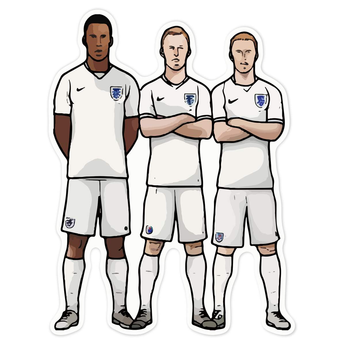'World Cup Football Team' White Premium Vinyl Decal Sticker – Waterproof, Durable & Easy to Apply - For Car Bumpers, Windows, Bins & More - Large (210mm) (DW00115850)