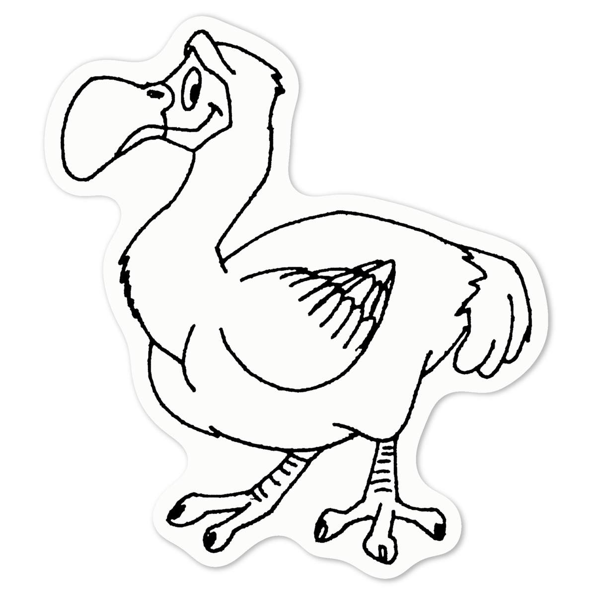 'Dodo Bird' White Premium Vinyl Decal Sticker – Waterproof, Durable & Easy to Apply - For Car Bumpers, Windows, Bins & More - Medium (100mm) (DW00026590)