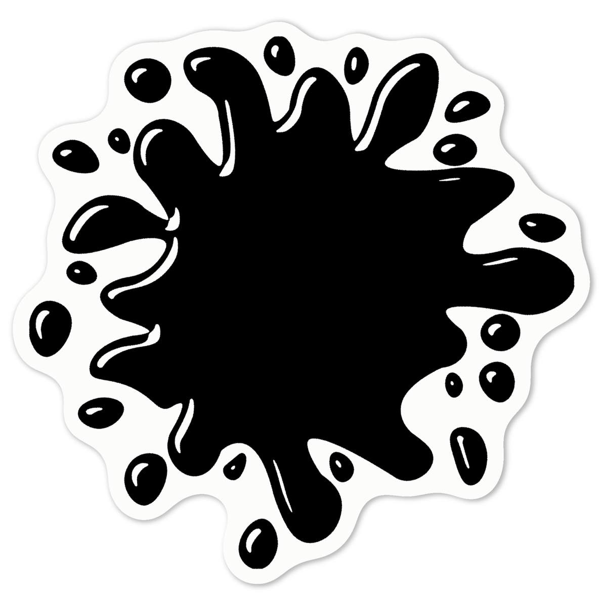 'Paint Splat' White Premium Vinyl Decal Sticker – Waterproof, Durable & Easy to Apply - For Car Bumpers, Windows, Bins & More - Medium (100mm) (DW00052086)