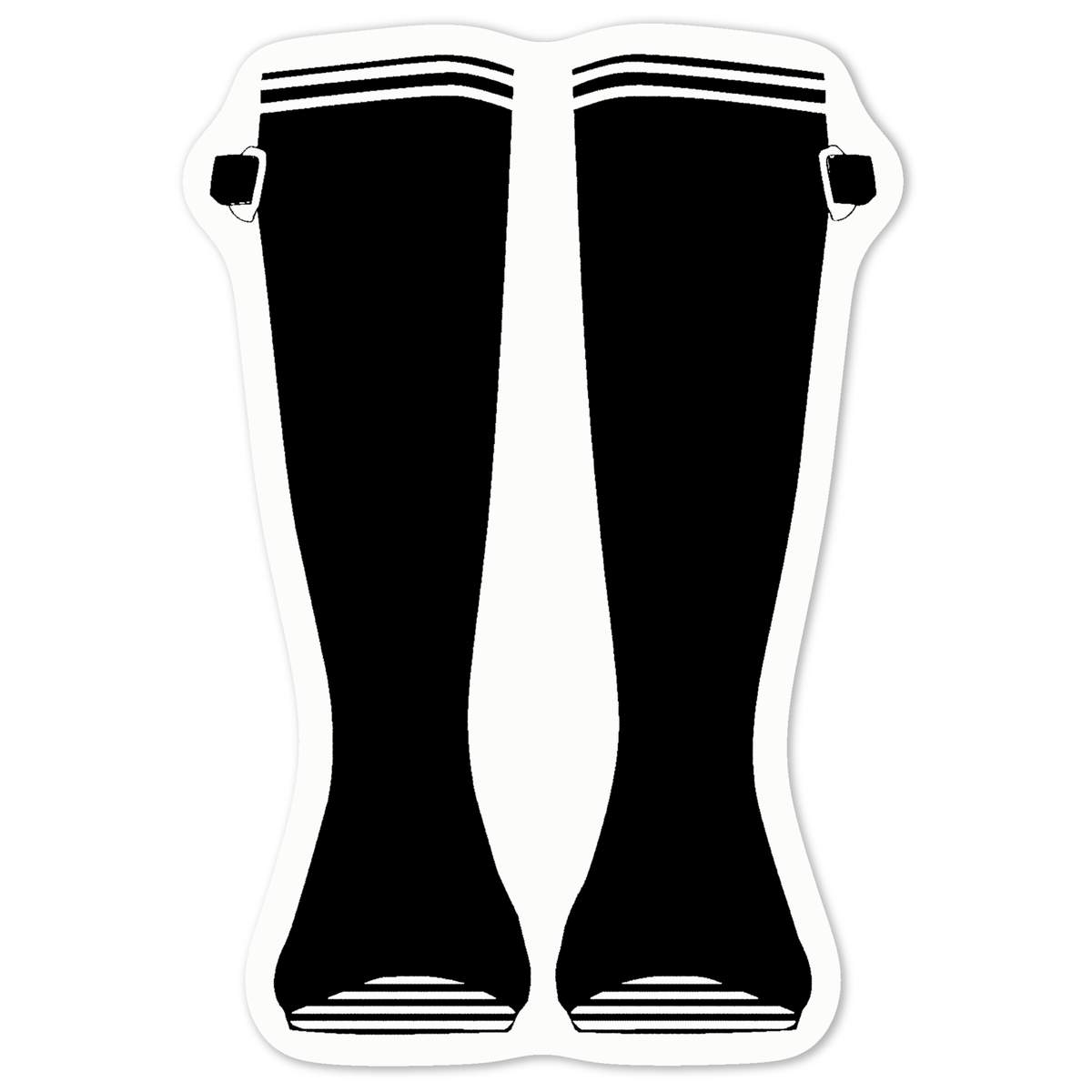 'Rubber Boots' White Premium Vinyl Decal Sticker – Waterproof, Durable & Easy to Apply - For Car Bumpers, Windows, Bins & More - Medium (100mm) (DW00085573)
