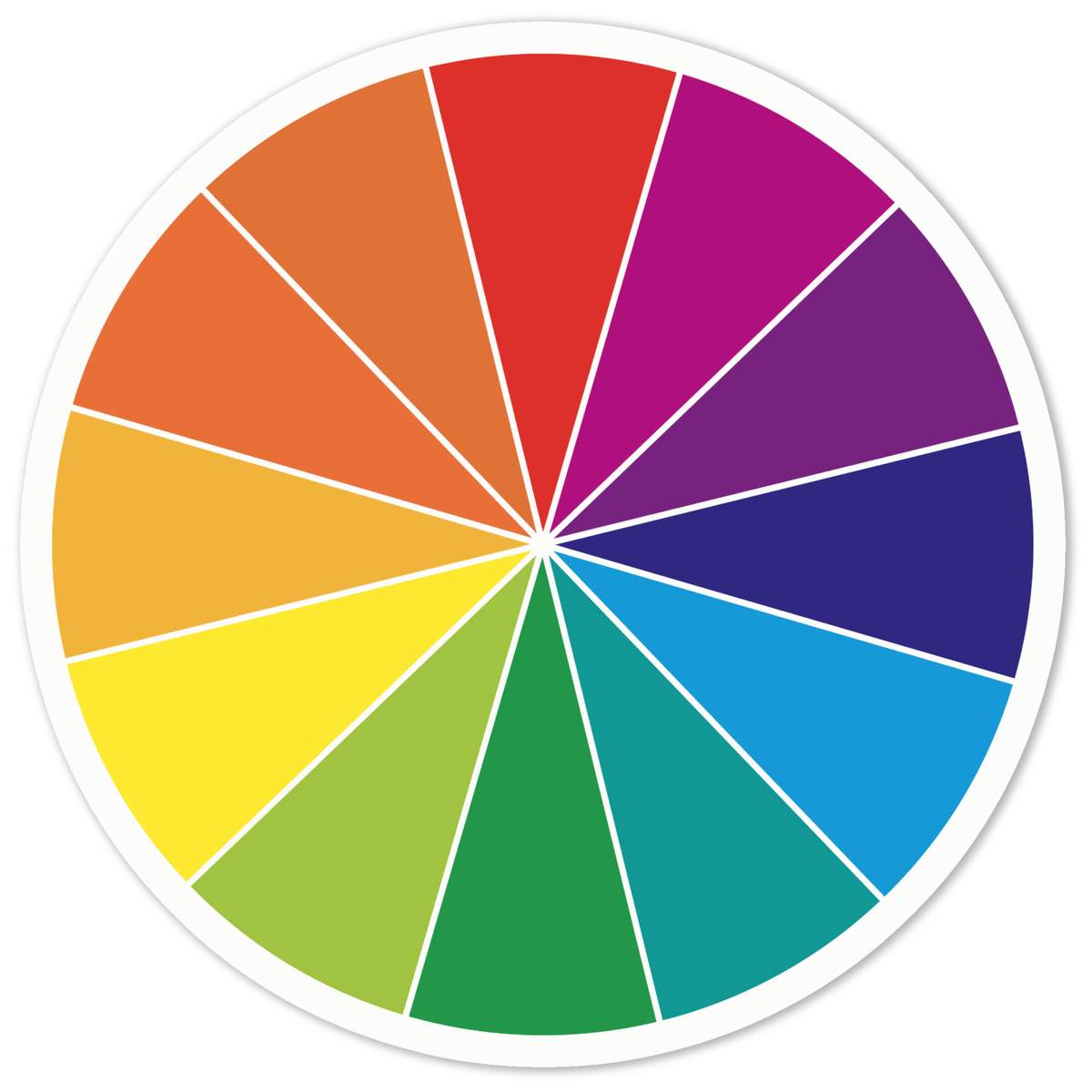 'Colour Wheel' White Premium Vinyl Decal Sticker – Waterproof, Durable & Easy to Apply - For Car Bumpers, Windows, Bins & More - Medium (100mm) (DW00089785)